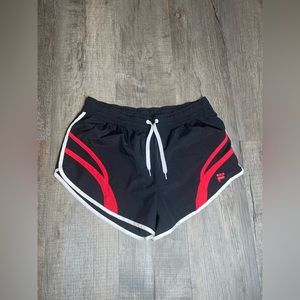 Fila Black and Red Athletic Shorts